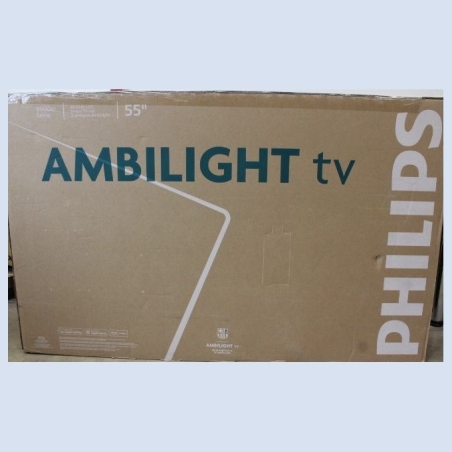 Philips 55PUS8010/12 55" (139cm) LED 4K Ambilight TV | Philips 55PUS8010/12 | 55 | Smart TV | TITAN OS | UHD | Black | DAMAGED P