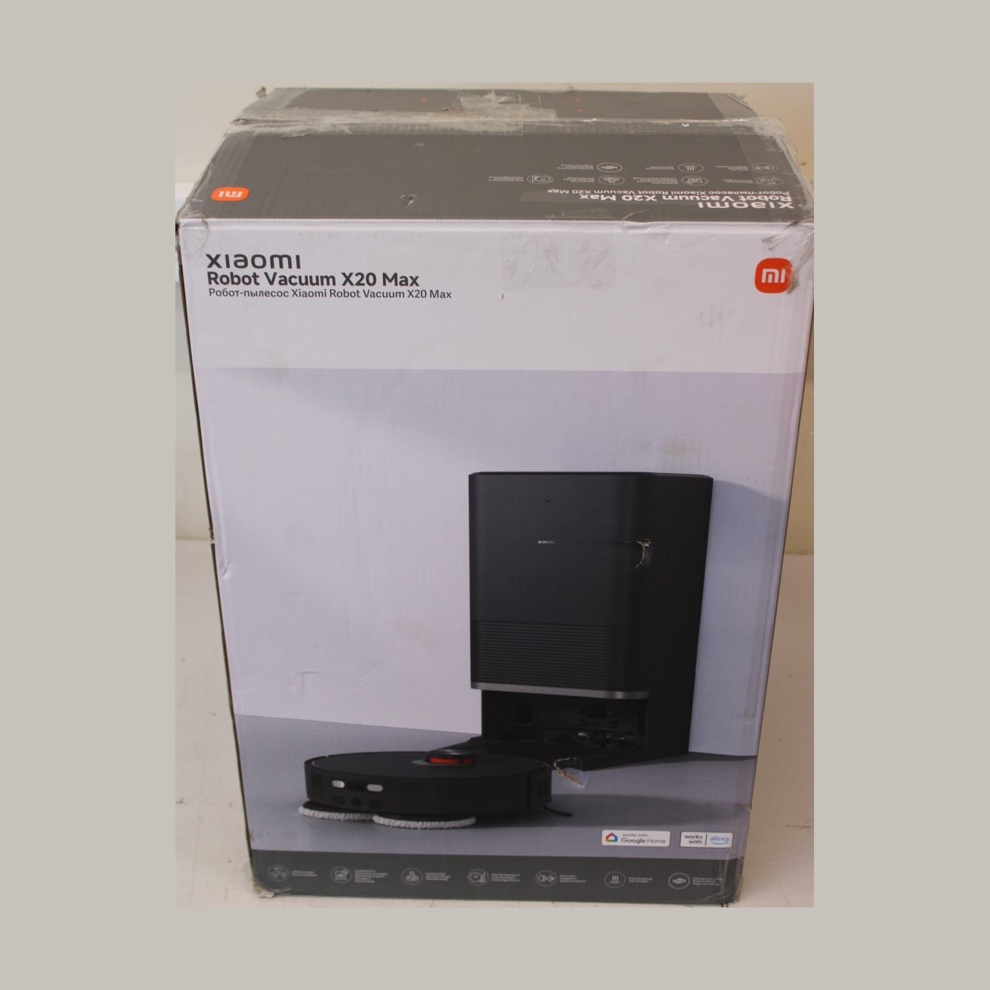Xiaomi Robot Vacuum | X20 Max EU | Wet&Dry | 5200 mAh | 8000 Pa | Black | REFURBISHED, USED, DIRTY, SCRATCHED