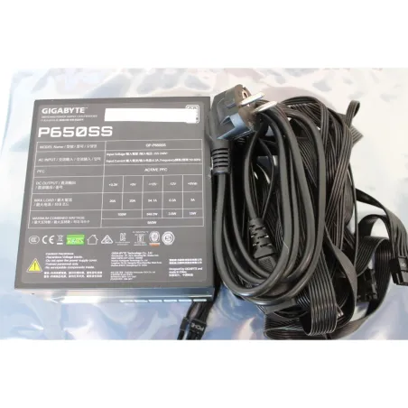 Gigabyte PSU | GP-P650SS GEU1 | 650 W | REFURBISHED, WITHOUT ORIGINAL PACKAGING, MANUAL AND ACCESSORIES