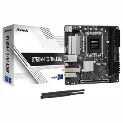 Asrock Motherboard B760M-ITX D4 WIFI s1700 2DDR4 mITX M.2 USB-C