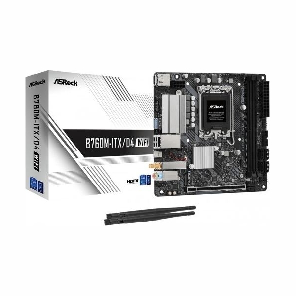 Asrock Motherboard B760M-ITX D4 WIFI s1700 2DDR4 mITX M.2 USB-C