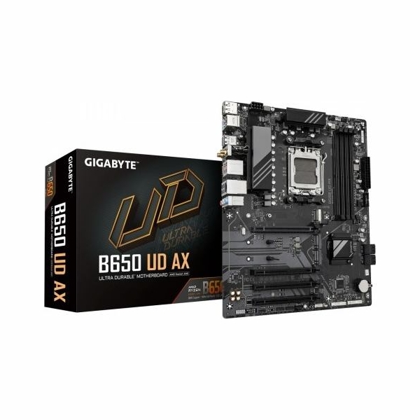 Gigabyte B650 UD AX | Processor family AMD Ryzen | Processor socket AM5 | DDR5 | Number of SATA connectors 4