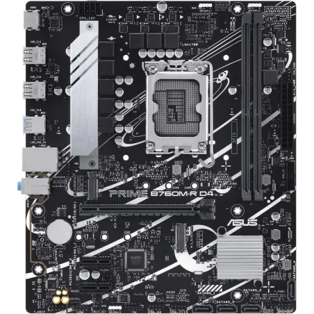 Asus PRIME B760M-R D4 | Processor family Intel | Processor socket LGA1700 | Number of SATA connectors 4