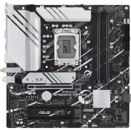 Asus | PRIME B760M-A WIFI D4 | Processor family Intel | Processor socket LGA1700 | DDR4 DIMM | Supported hard disk drive interfa