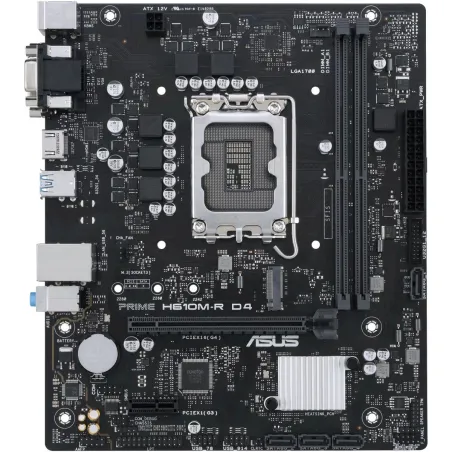 Asus | PRIME H610M-R D4-SI | Processor family Intel | Processor socket LGA1700 | DDR4 DIMM | Memory slots 2 | Supported hard dis