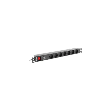Lanberg | Power Distribution unit (PDU) 19" 1U 10A 2M 7X Schuko Outlets | PDU-07F-0200-IEC-BK
