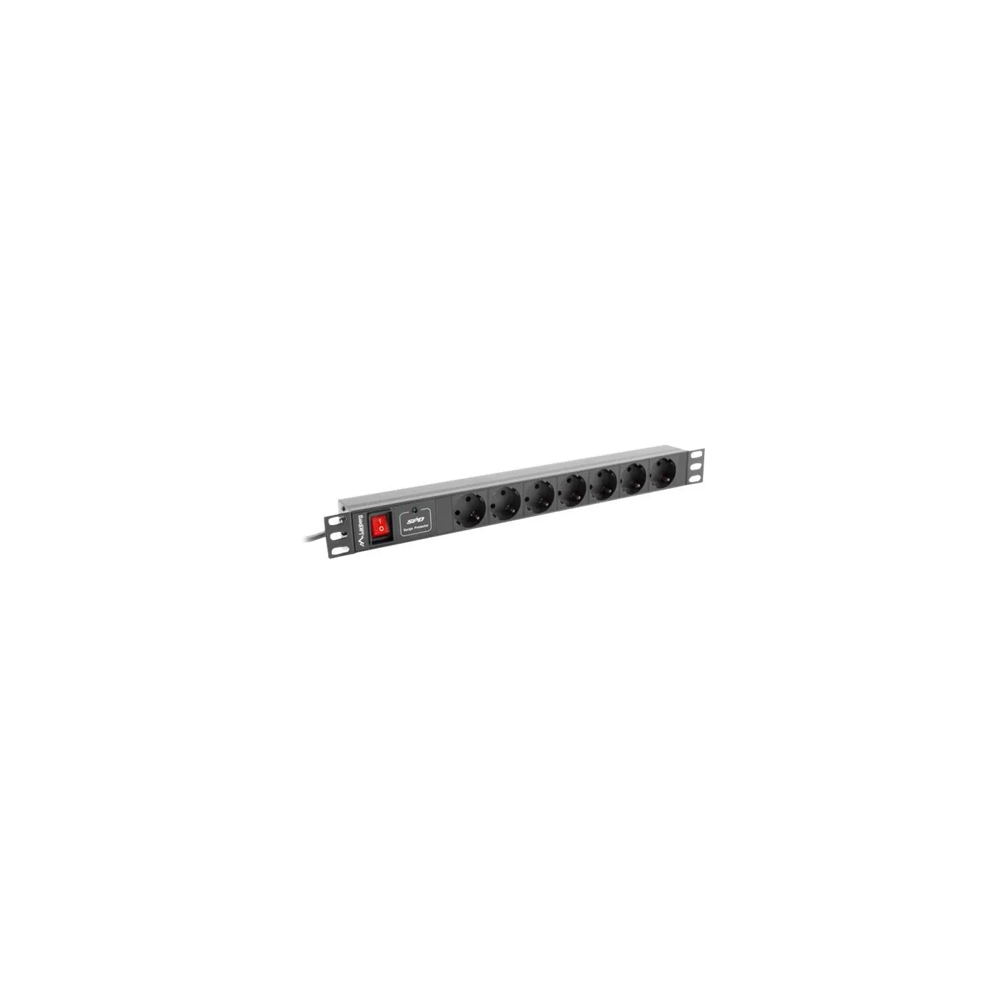 Lanberg Surge protector Rack PDU 19" 1U 10A 7X SCHUKO 2m black C14