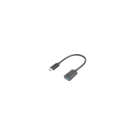 Lanberg Adapter Cable USB-C(M) 3.1 -> USB-A(F) 15 cm, Black | AD-UC-UA-04