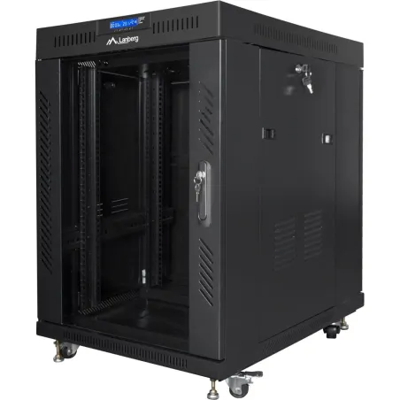 Lanberg rack cabinet 15U 600x800 glass