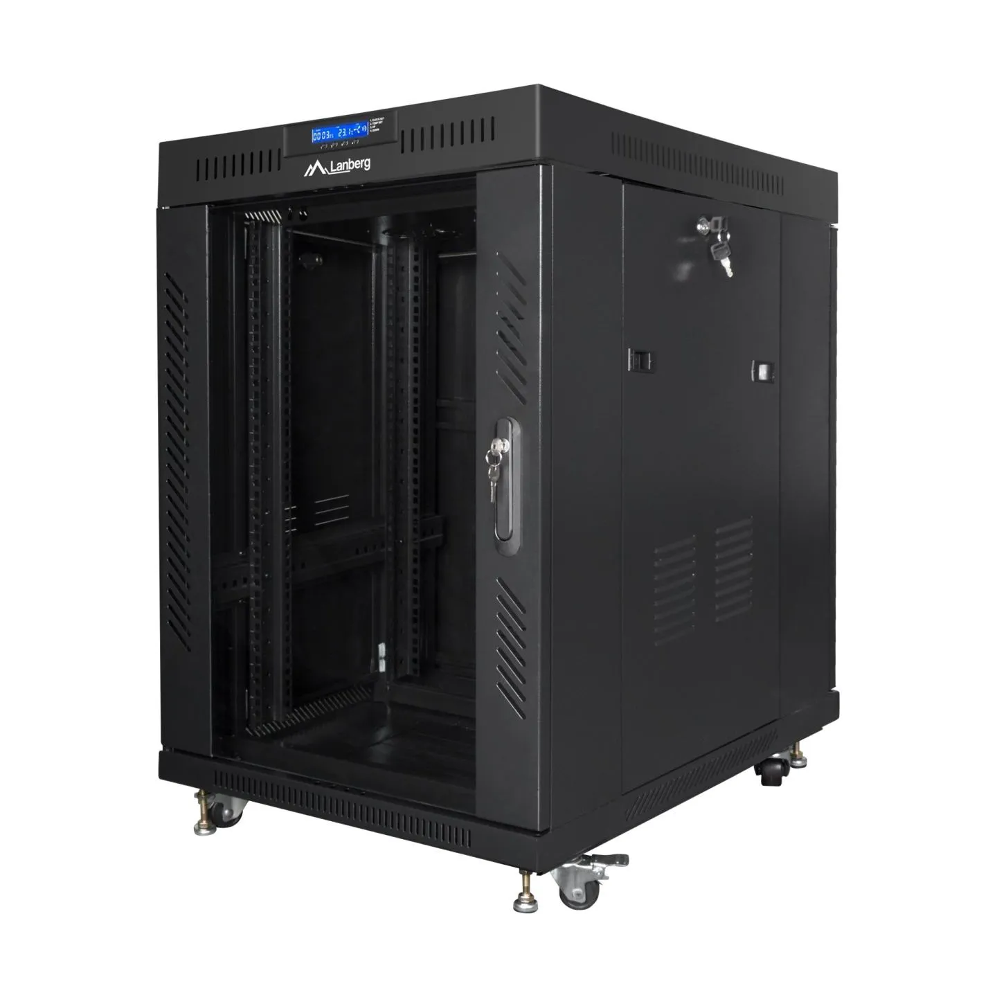 Lanberg rack cabinet 15U 600x800 glass