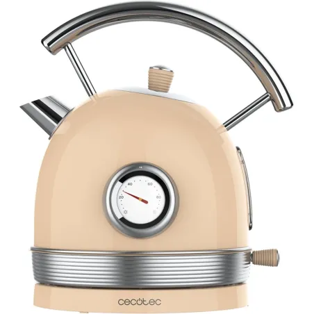 Cecotec Kettle | ThermoSense 420 Vintage | 2200 W | Electric | 1.8 L | Stainless steel | 360° rotational base | Light Beige