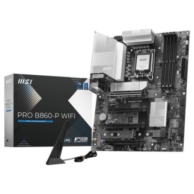 MSI PRO B860-P WIFI | Processor family Intel | Processor socket LGA1851 | DDR5 | Supported hard disk drive interfaces SATA, M.2 