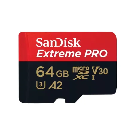 Sandisk Extreme PRO microSDXC 64GB + SD Adapter + 2 years RescuePRO Deluxe up to 200MB/s & 90MB/s Read/Write speeds A2 C10 V30 U