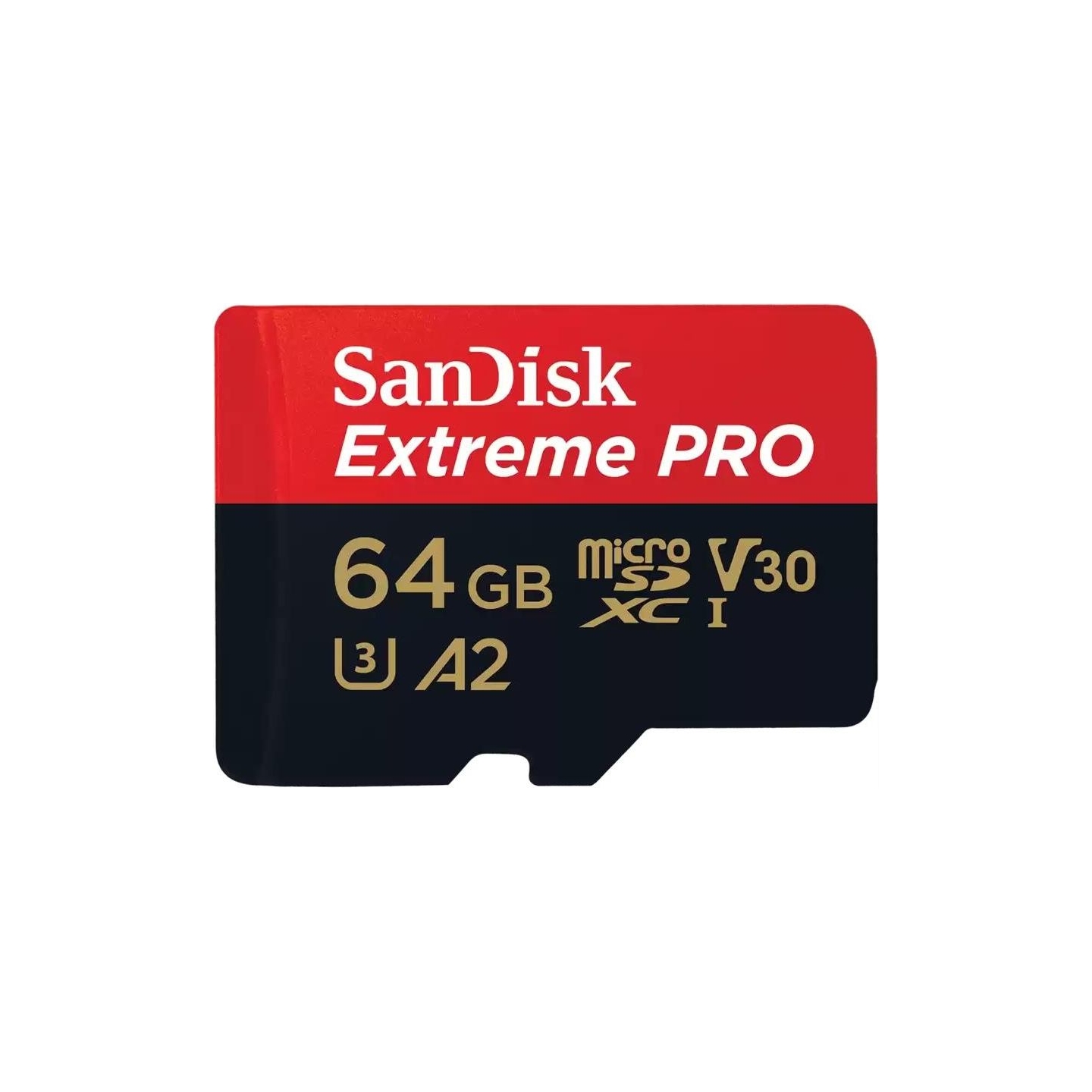 Sandisk Extreme PRO microSDXC 64GB + SD Adapter + 2 years RescuePRO Deluxe up to 200MB/s & 90MB/s Read/Write speeds A2 C10 V30 U