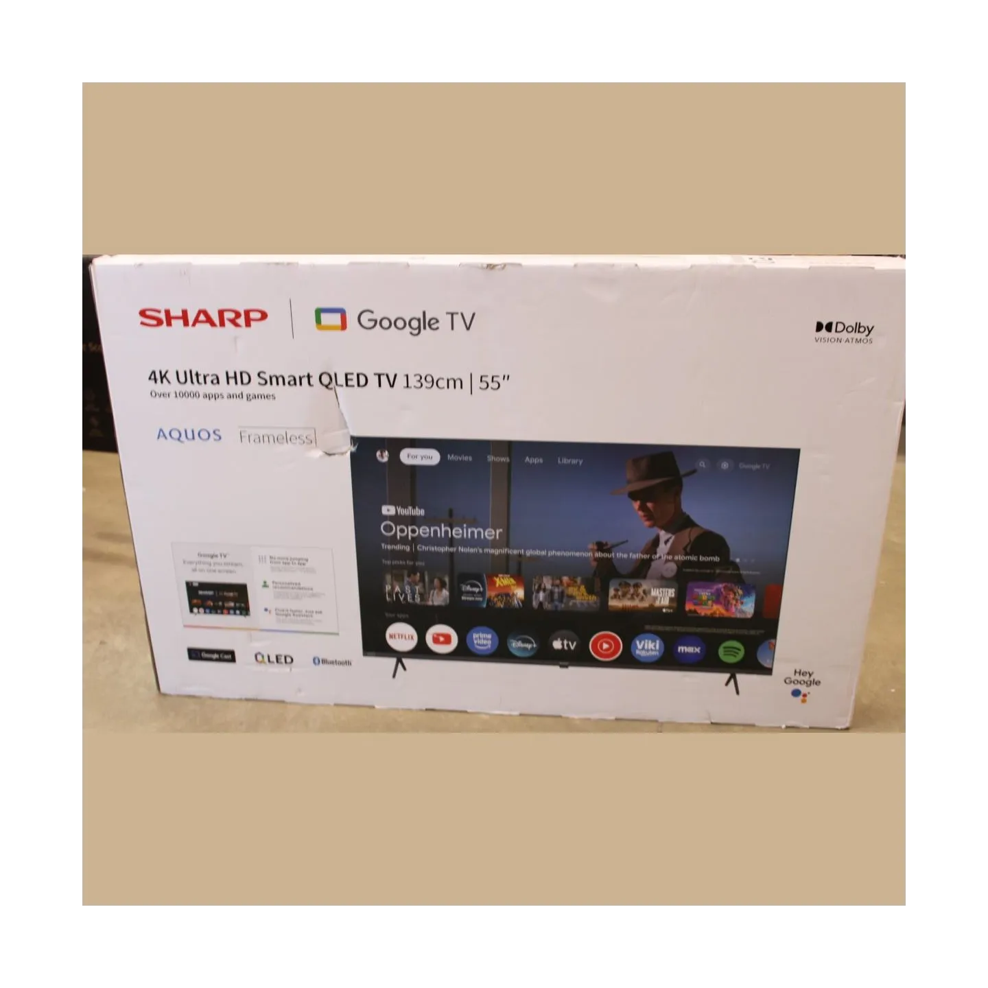 Sharp 55HP5265E 55" (139cm) QLED 4K Ultra HD Google TV, Dolby Vision, Dolby Atmos |  Sharp 55HP5265E | 55 | Smart TV | Google TV