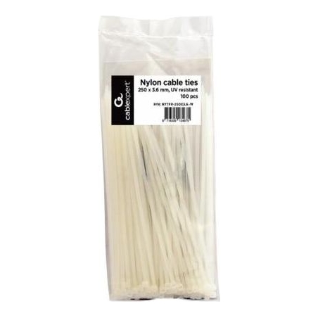 Gembird CABLE ACC TIES NYLON 100PCS/NYTFR-250X3.6-W GEMBIRD