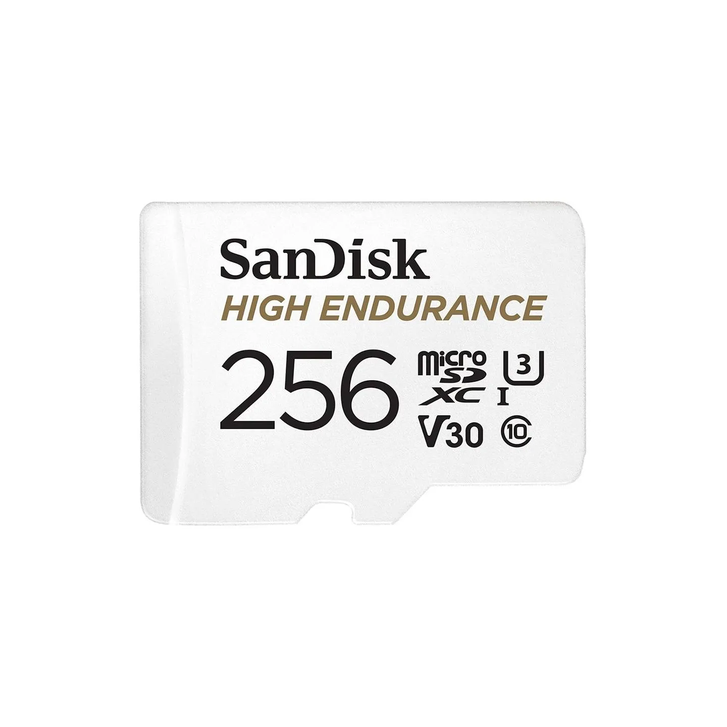 Sandisk High Endurance microSDXC 256GB + SD Adapter - for dash cams & home monitoring, up to 20,000 Hours, Full HD / 4K videos, 