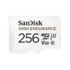 Sandisk High Endurance microSDXC 256GB + SD Adapter - for dash cams & home monitoring, up to 20,000 Hours, Full HD / 4K videos, 