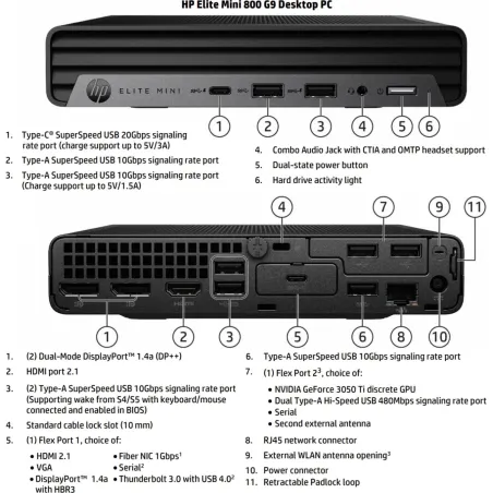 HP Renewed Grade B | Elite MINI 800 G9 | Intel Core i5 | i5-12500T | 16 GB | SSD | 256 GB | Intel UHD Graphics 770 | Windows 11
