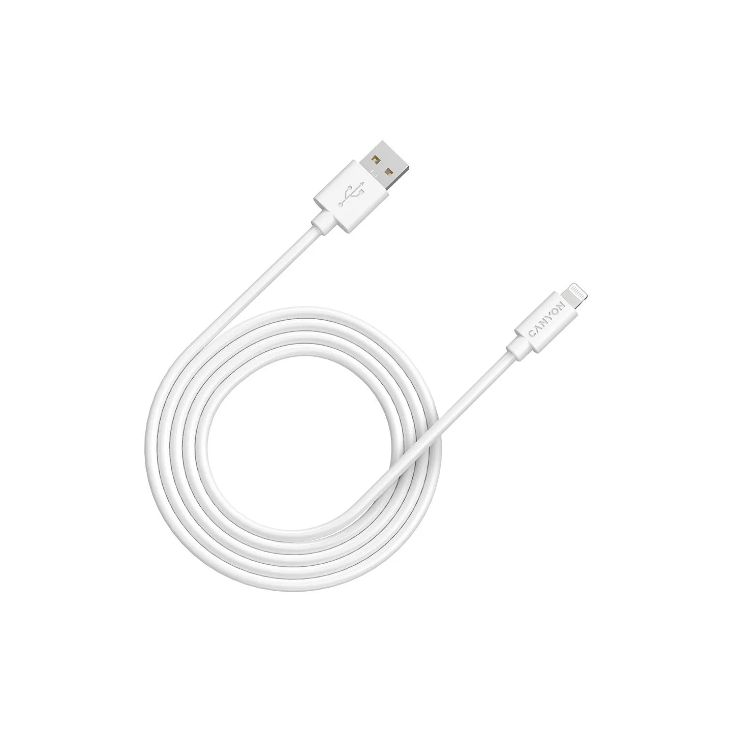 Canyon cable MFI-12 USB-A to Lightning 2m White
