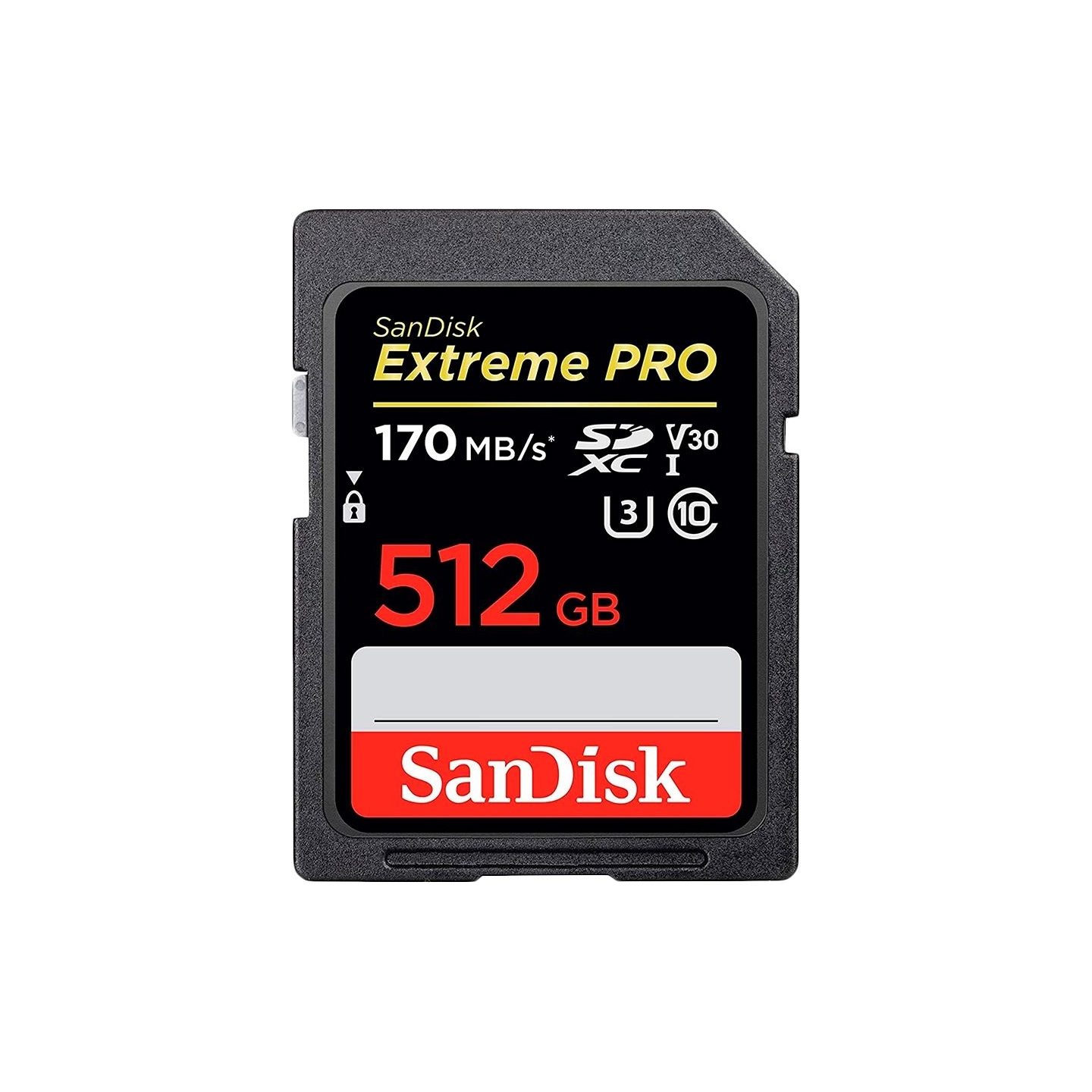 Sandisk Extreme 512GB SDXC Memory Card + 1 year RescuePRO Deluxe up to 180MB/s & 130MB/s Read/Write speeds, UHS-I, Class 10, U3,