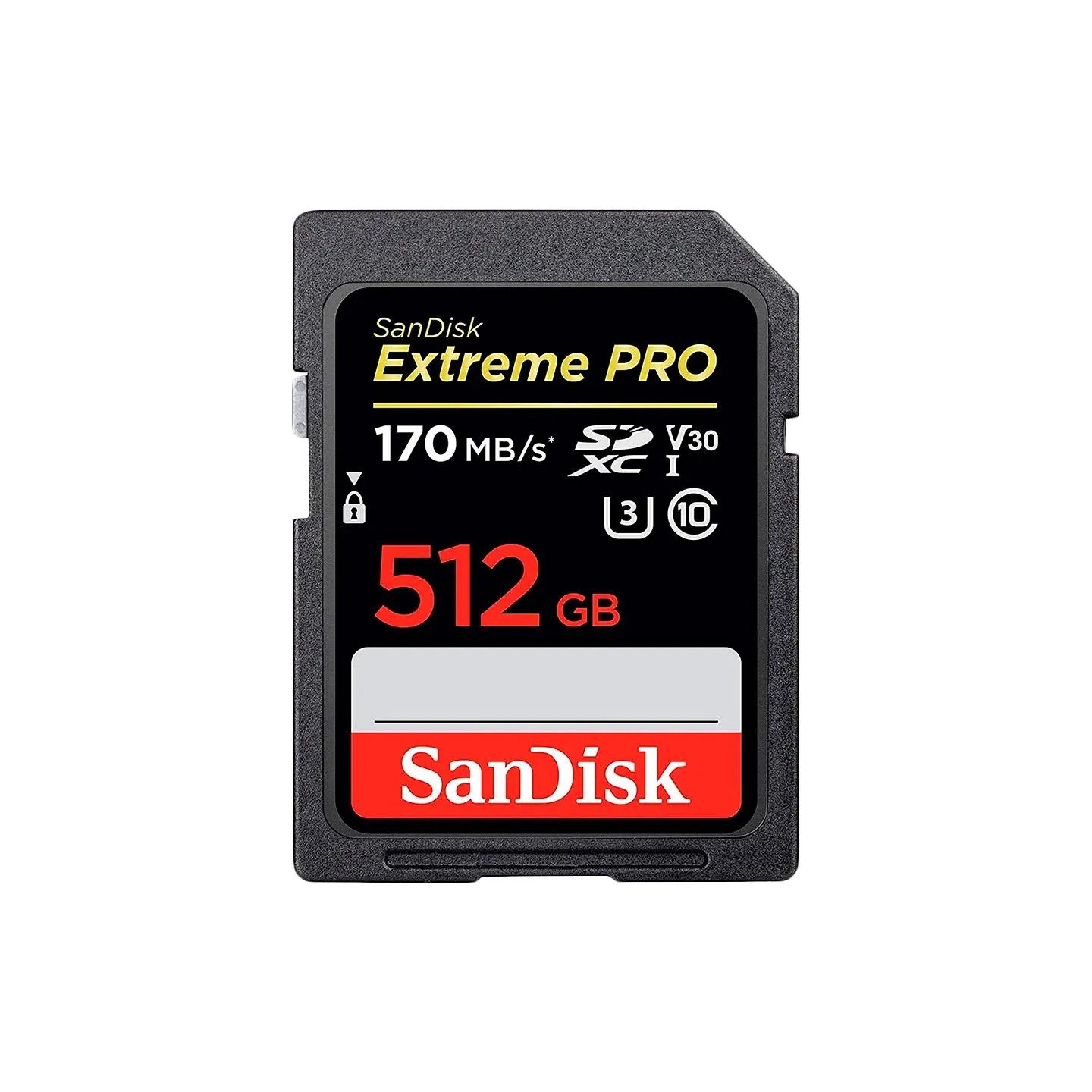 Sandisk Extreme 512GB SDXC Memory Card + 1 year RescuePRO Deluxe up to 180MB/s & 130MB/s Read/Write speeds, UHS-I, Class 10, U3,