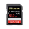 Sandisk Extreme 512GB SDXC Memory Card + 1 year RescuePRO Deluxe up to 180MB/s & 130MB/s Read/Write speeds, UHS-I, Class 10, U3,