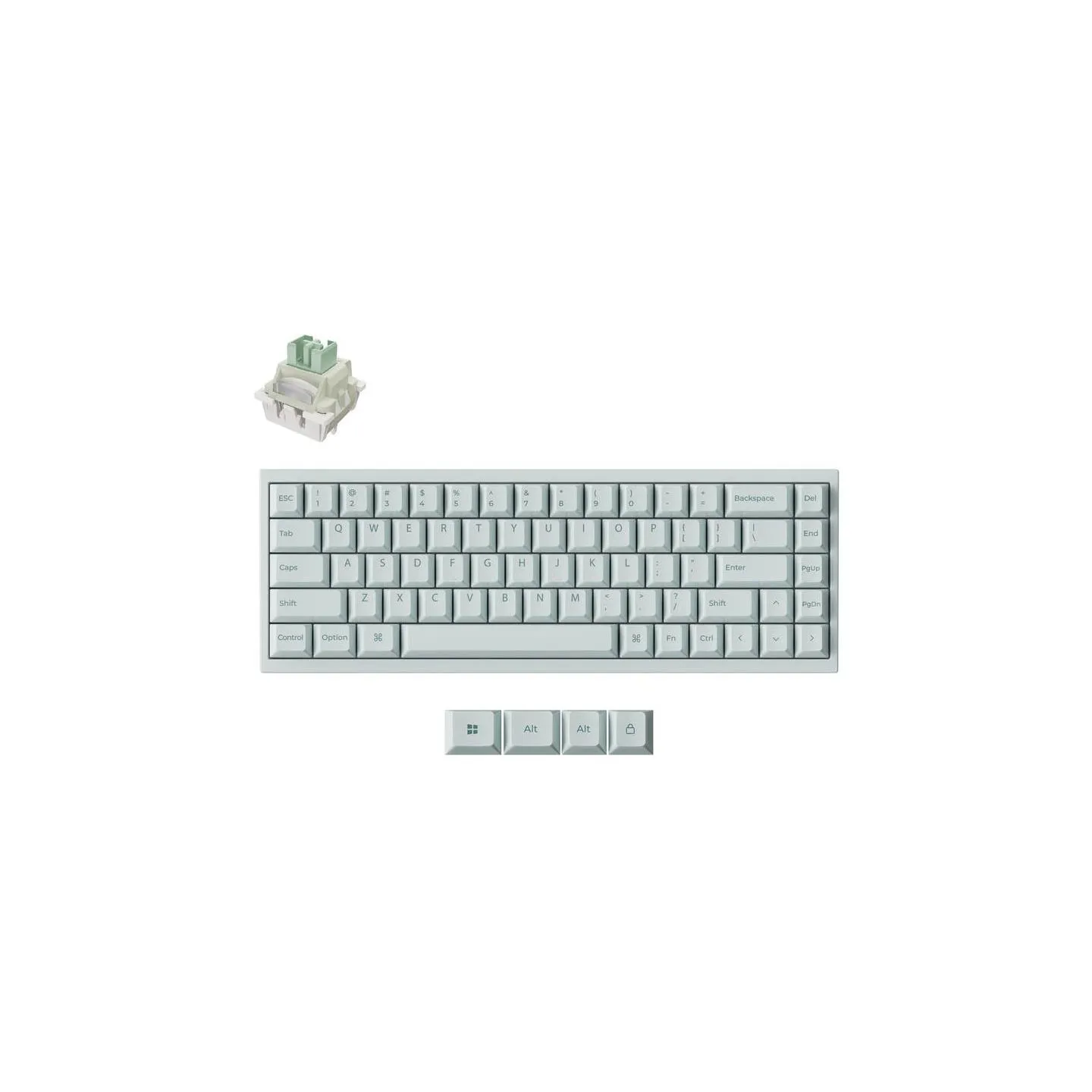 Keychron KEYBOARD USB-C Q16 HE 8K/LIGHT GREEN Q16HW-L1 KEYCHRON