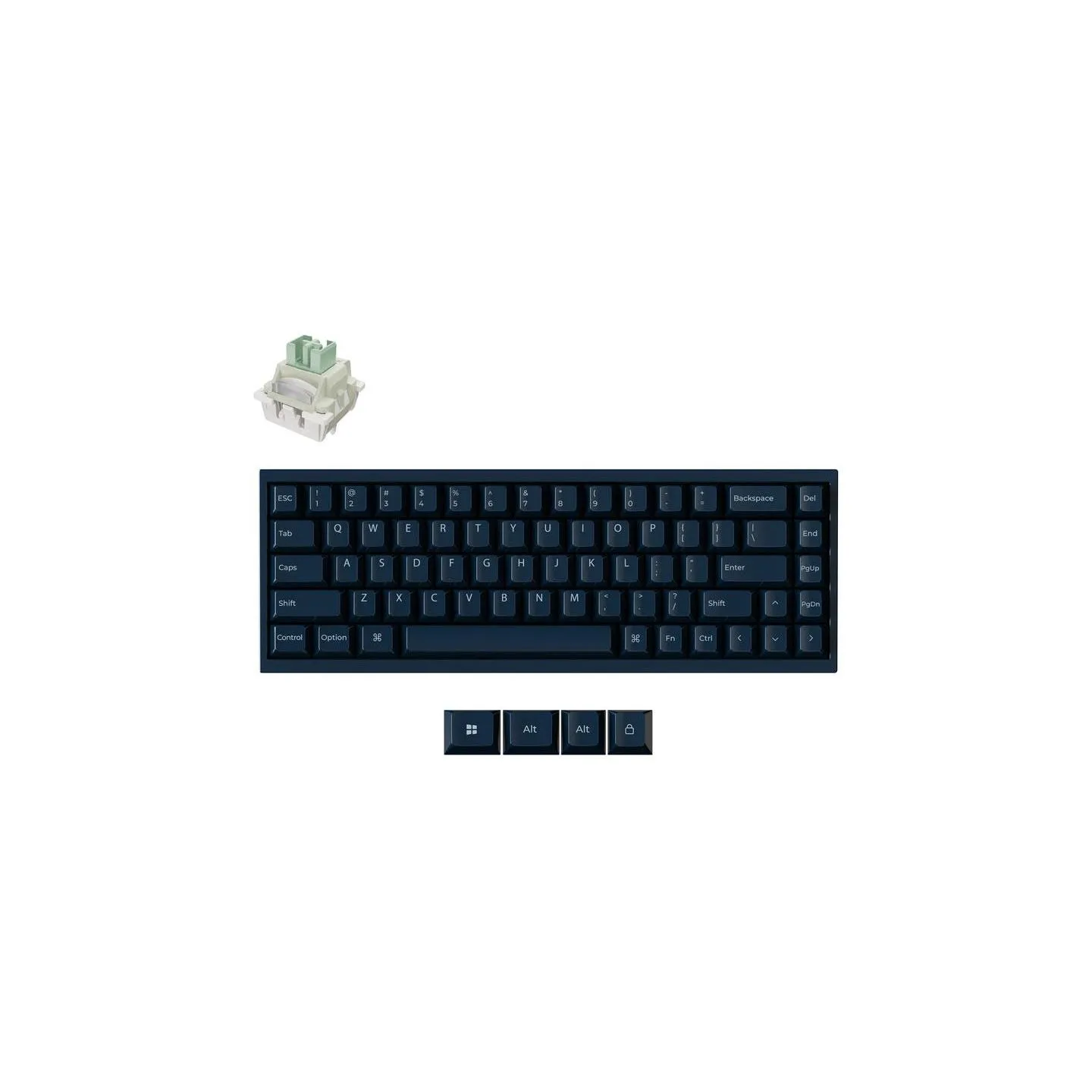 Keychron KEYBOARD USB-C Q16 HE 8K/NAVY BLUE Q16HW-J1 KEYCHRON