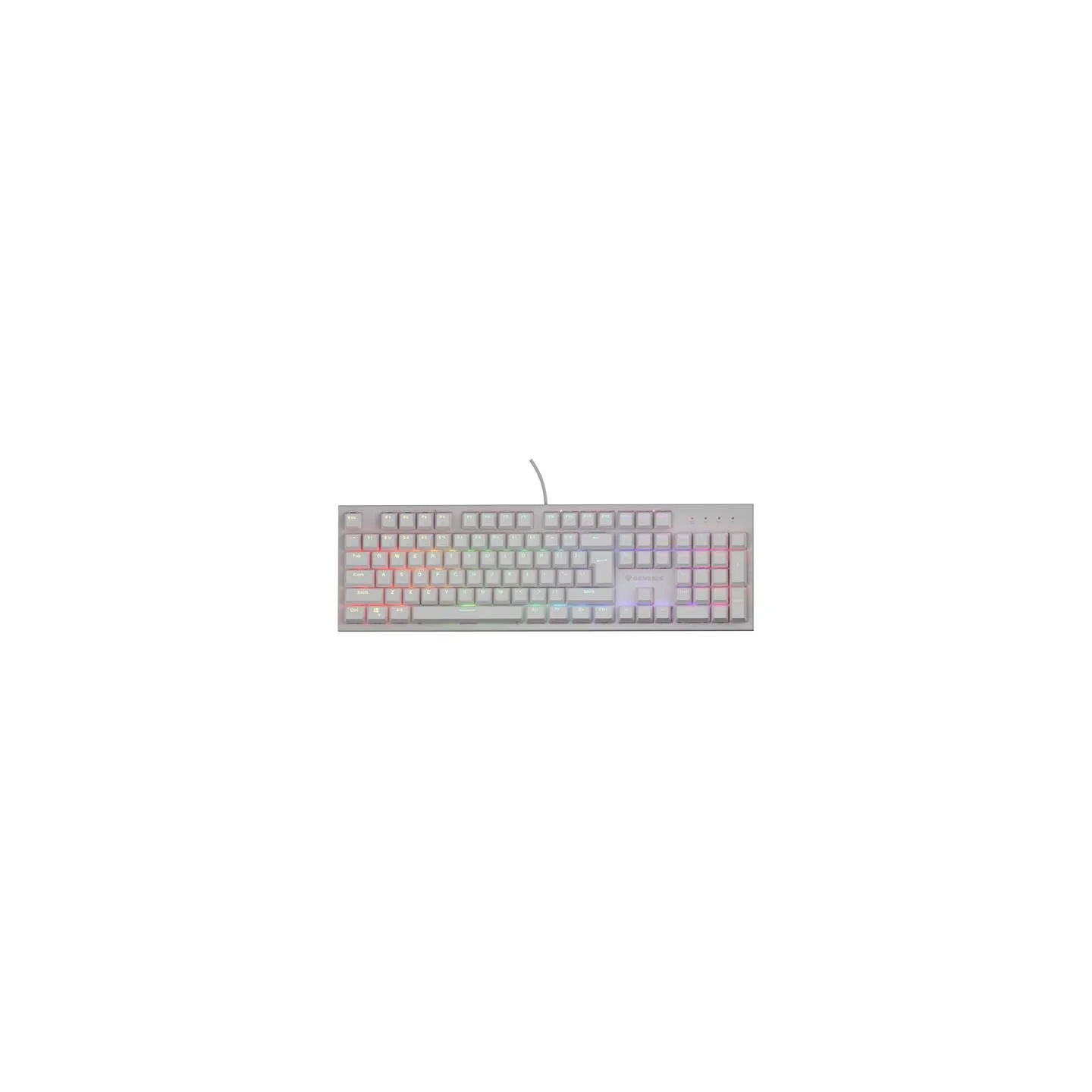 Genesis THOR 303 | Mechanical Gaming Keyboard | Wired | US | White | USB Type-A | Outemu Peach Silent