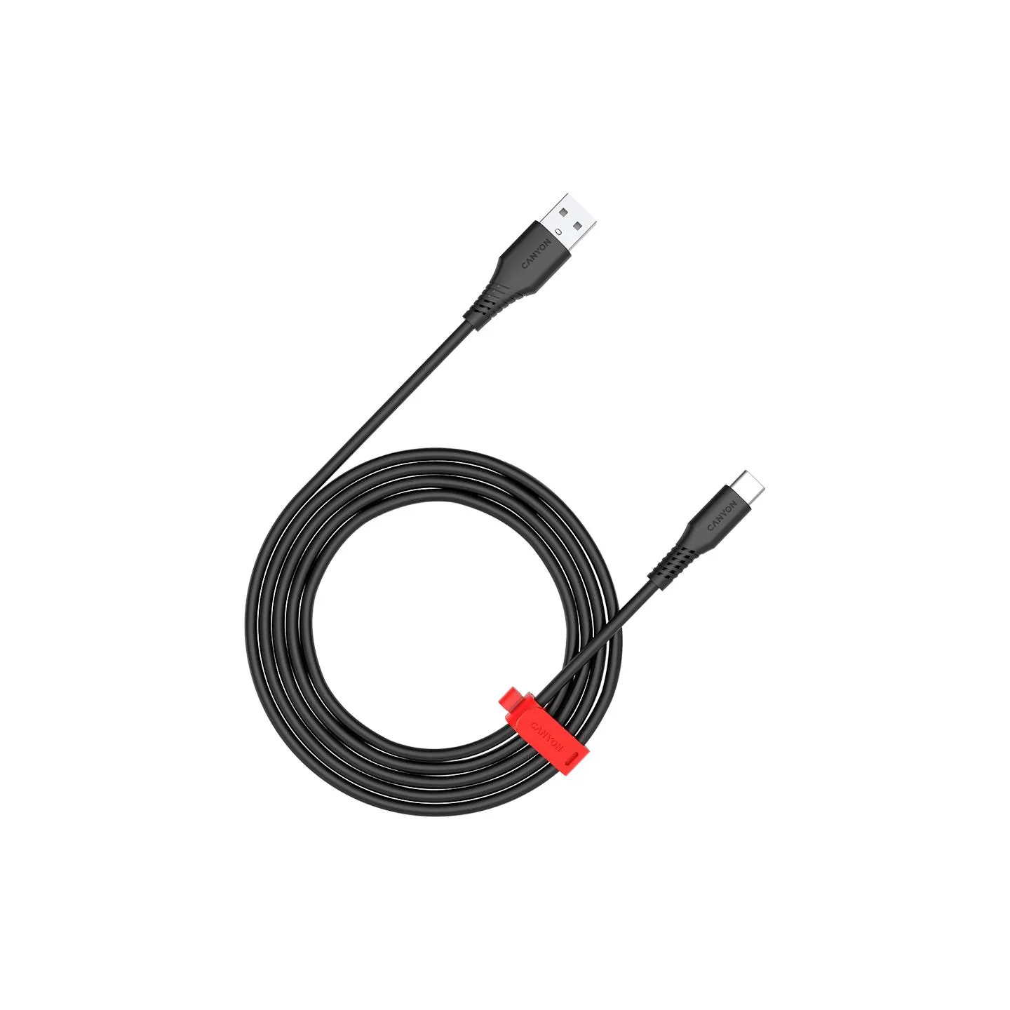 Canyon cable Onwire 18TP USB-A to USB-C 2m,18W TPE 2m Black