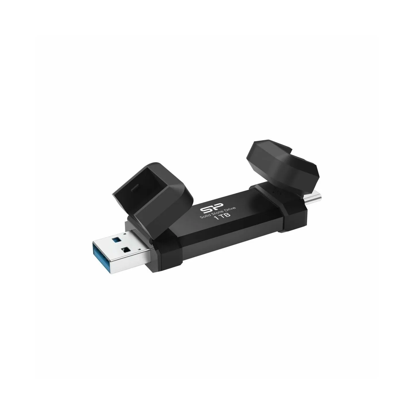 Silicon Power Portable External SSD | DS72 | 1000 GB | USB Type-A, USB Type-C 3.2 Gen 2 | Black