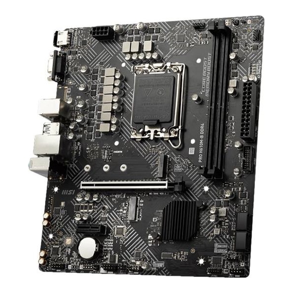 MSI | PRO H610M-G | Processor family Intel | Processor socket LGA1700 | DDR5 | Supported hard disk drive interfaces SATA, M.2 | 