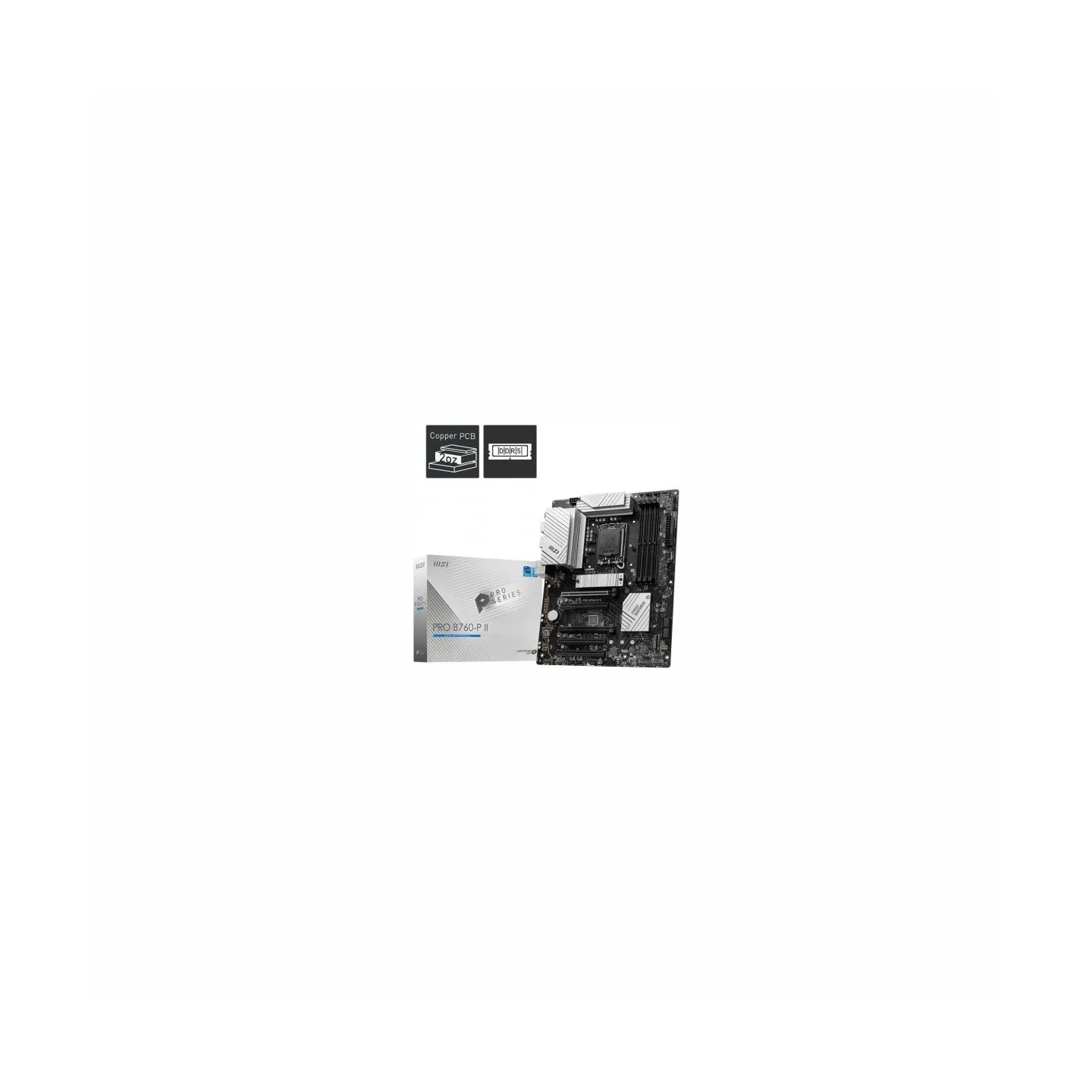 MSI | PRO B760-P II | Processor family Intel | Processor socket LGA1700 | DDR5 | Number of SATA connectors 4