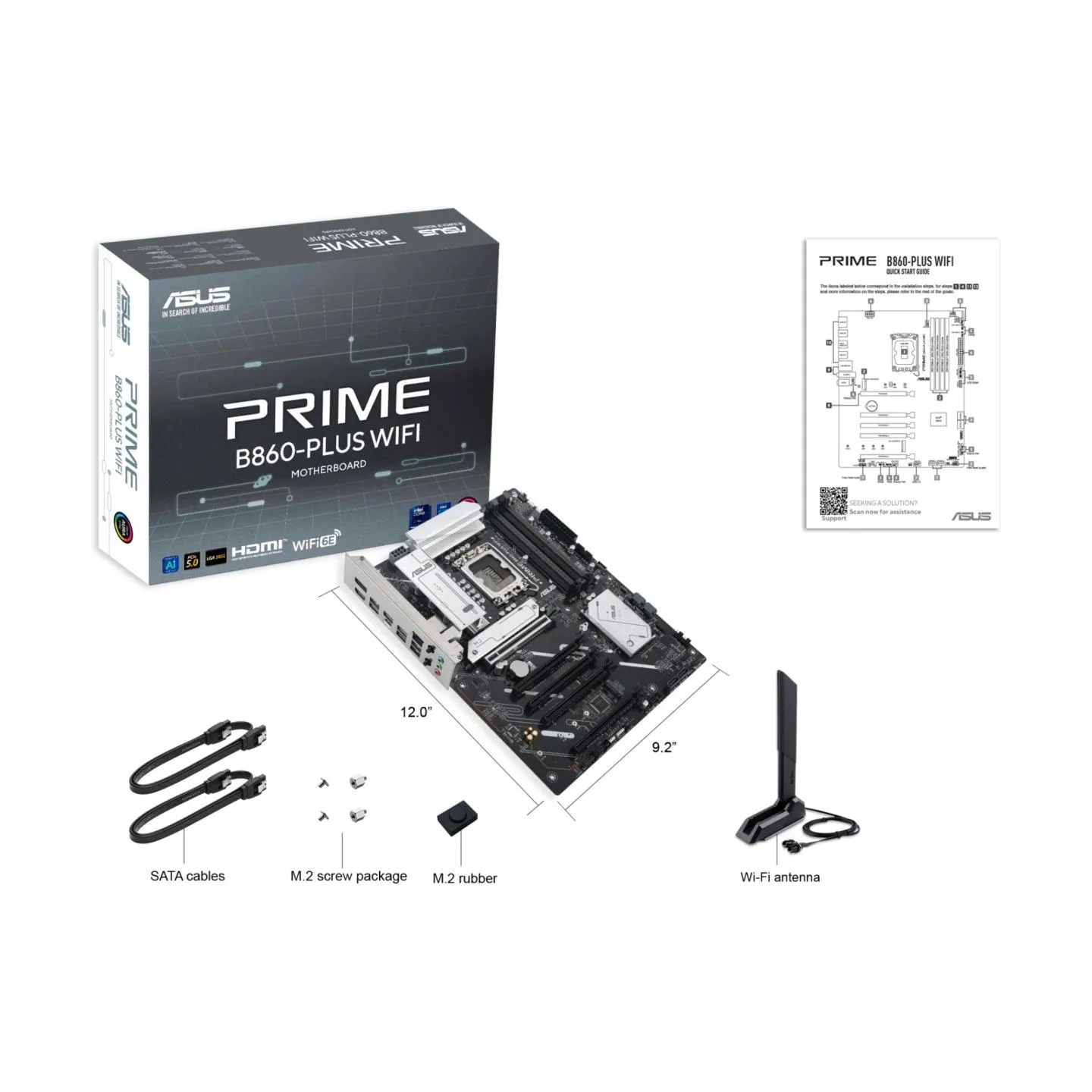 Asus Mainboard|ASUS|Intel B860 Express|LGA1851|ATX|Memory DDR5|Memory slots 4|PRIMEB860-PLUSWIFI