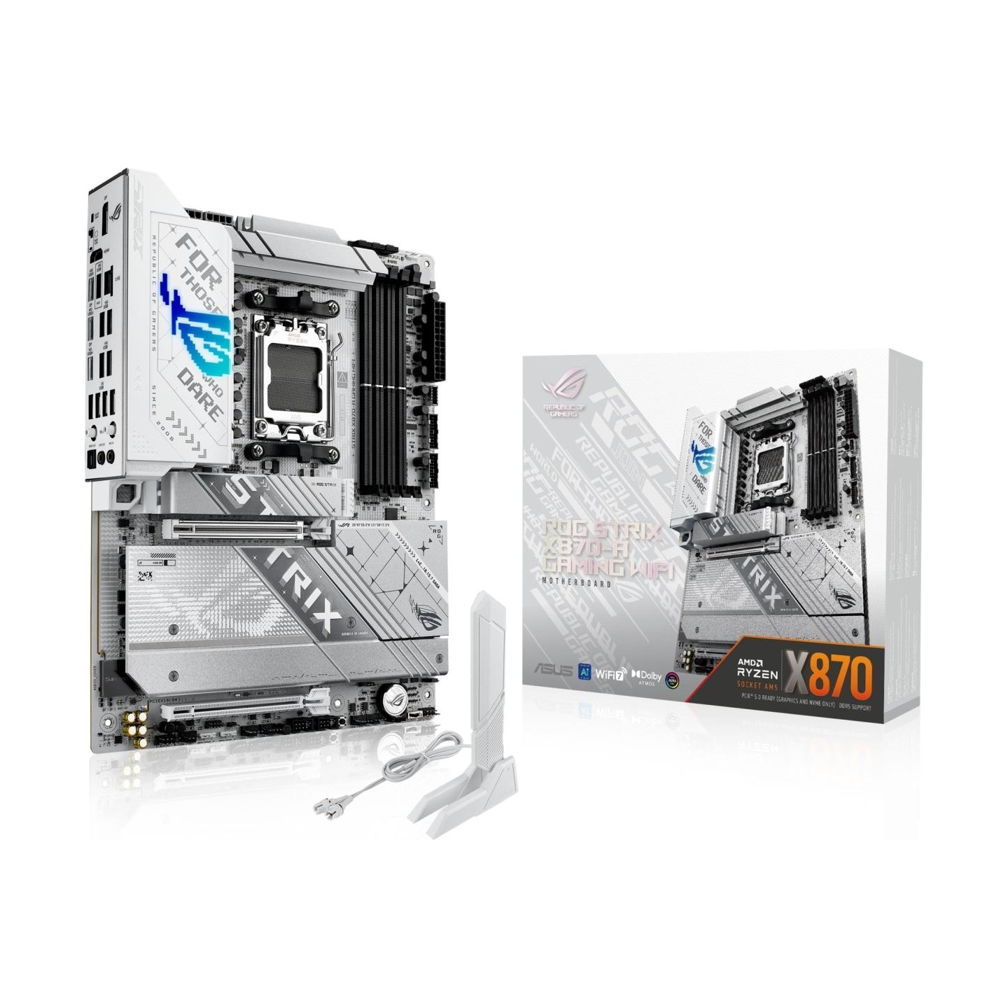 Asus ROG STRIX X870-A GAMING WIFI | Processor family AMD | Processor socket AM5 | DDR5 | Supported hard disk drive interfaces SA