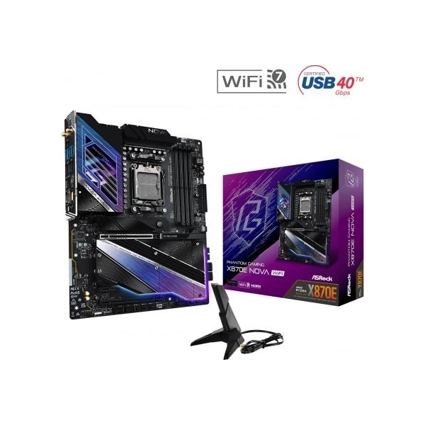 Asrock Motherboard X870E NOVA WIFI AM5 4DDR5 M.2 ATX