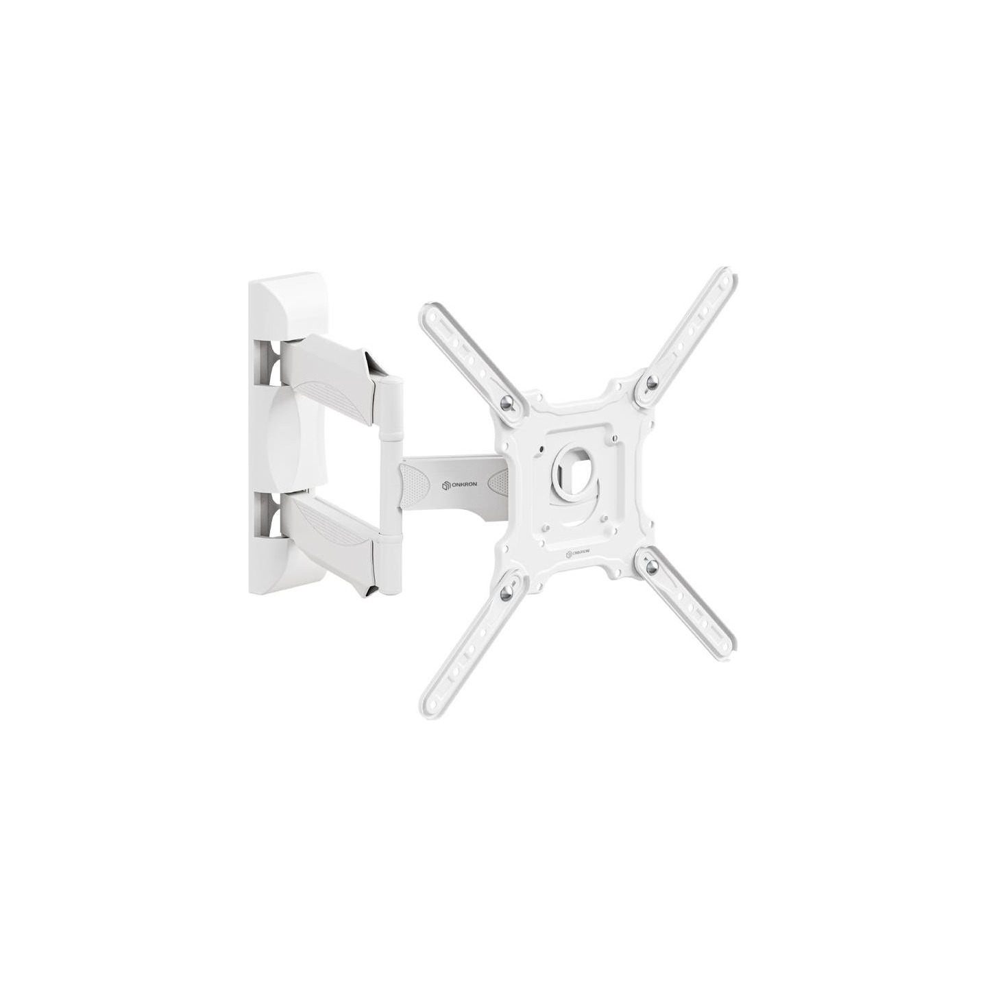 Onkron TV Wall Mount for 32-65” LED LCD Plasma Flat Screen Curved TVs up to 35 kg, White