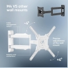 Onkron TV Wall Mount for 32-65” LED LCD Plasma Flat Screen Curved TVs up to 35 kg, White