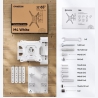 Onkron TV Wall Mount for 32-65” LED LCD Plasma Flat Screen Curved TVs up to 35 kg, White