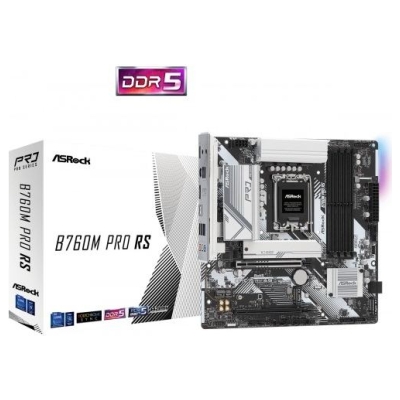 Asrock Motherboard B760M Pro RS s1700 4DDR5 DP/HDMI mATX