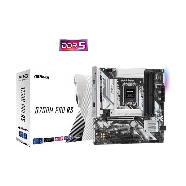 Asrock Motherboard B760M Pro RS s1700 4DDR5 DP/HDMI mATX