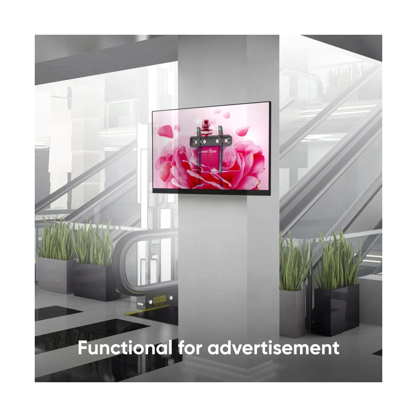 Onkron Fixed TV Wall Mount for 32 to 65-inch Flat Panel TVs Digital Panels 56,8 kg, Black