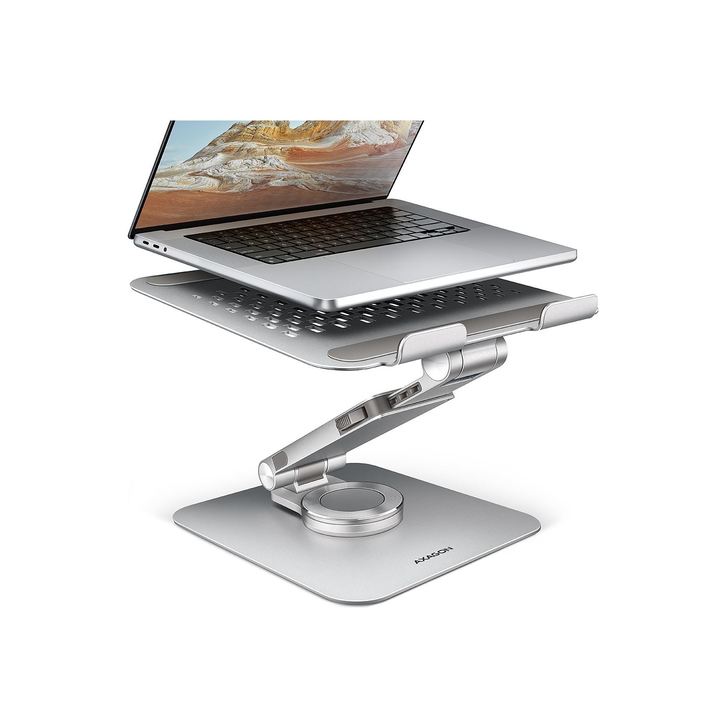 Axagon STND-LR ALU HQ ROTATING massive stand for 10"-16" laptops, many adjustable angles