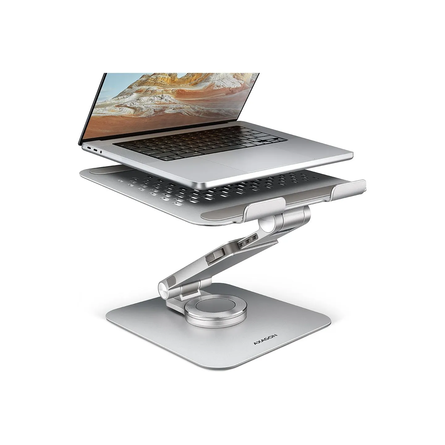 Axagon STND-LR ALU HQ ROTATING massive stand for 10"-16" laptops, many adjustable angles
