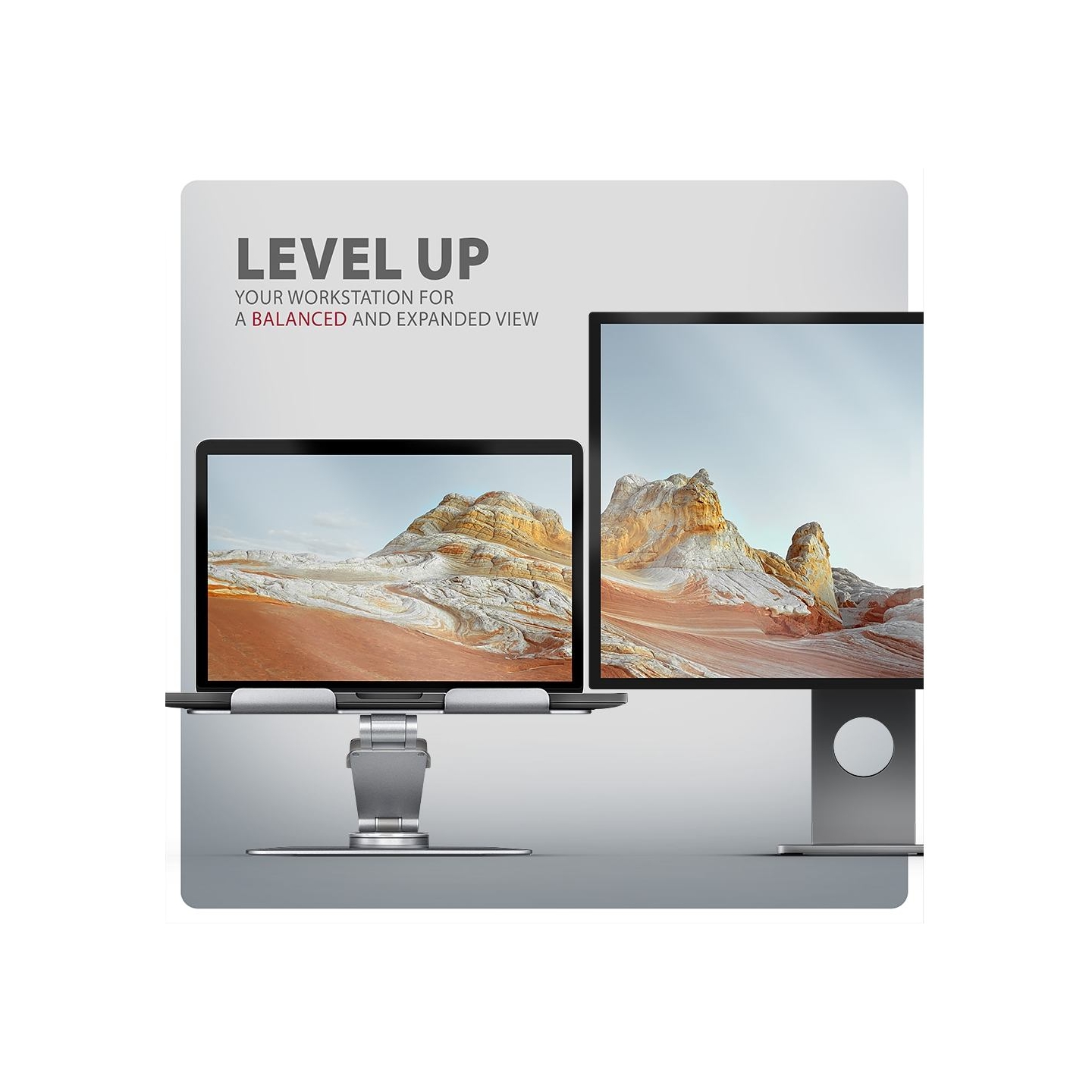 Axagon STND-LR ALU HQ ROTATING massive stand for 10"-16" laptops, many adjustable angles