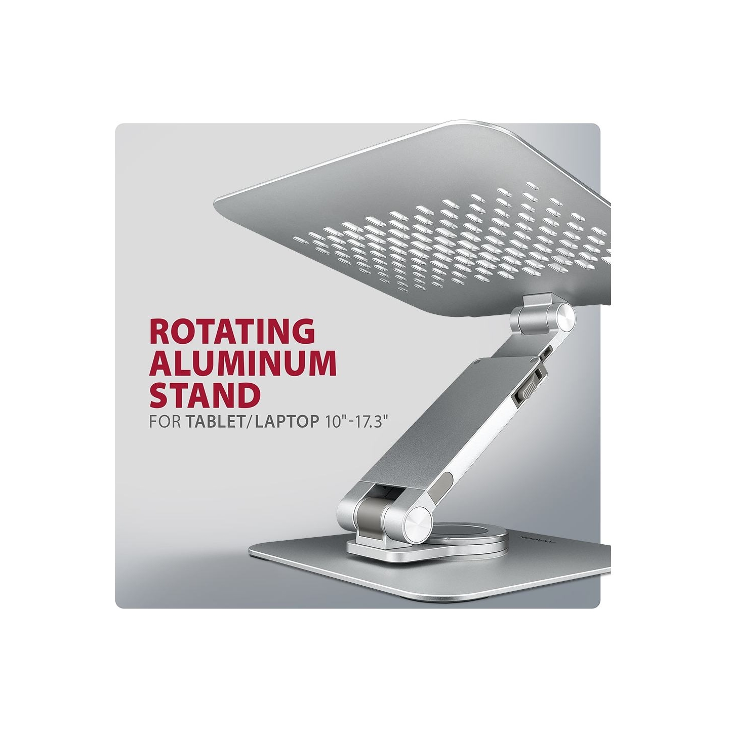 Axagon STND-LR ALU HQ ROTATING massive stand for 10"-16" laptops, many adjustable angles