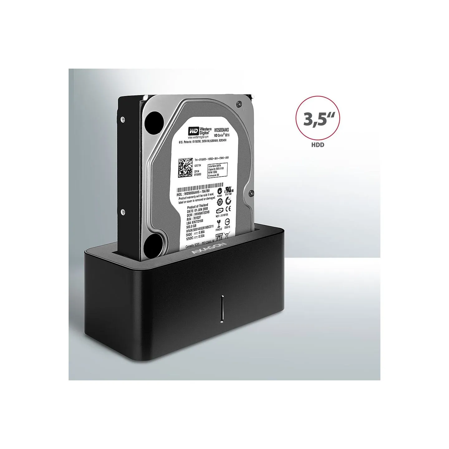 Axagon ADSA-SN USB 3.2 Gen 1 1x SATA 6G HDD