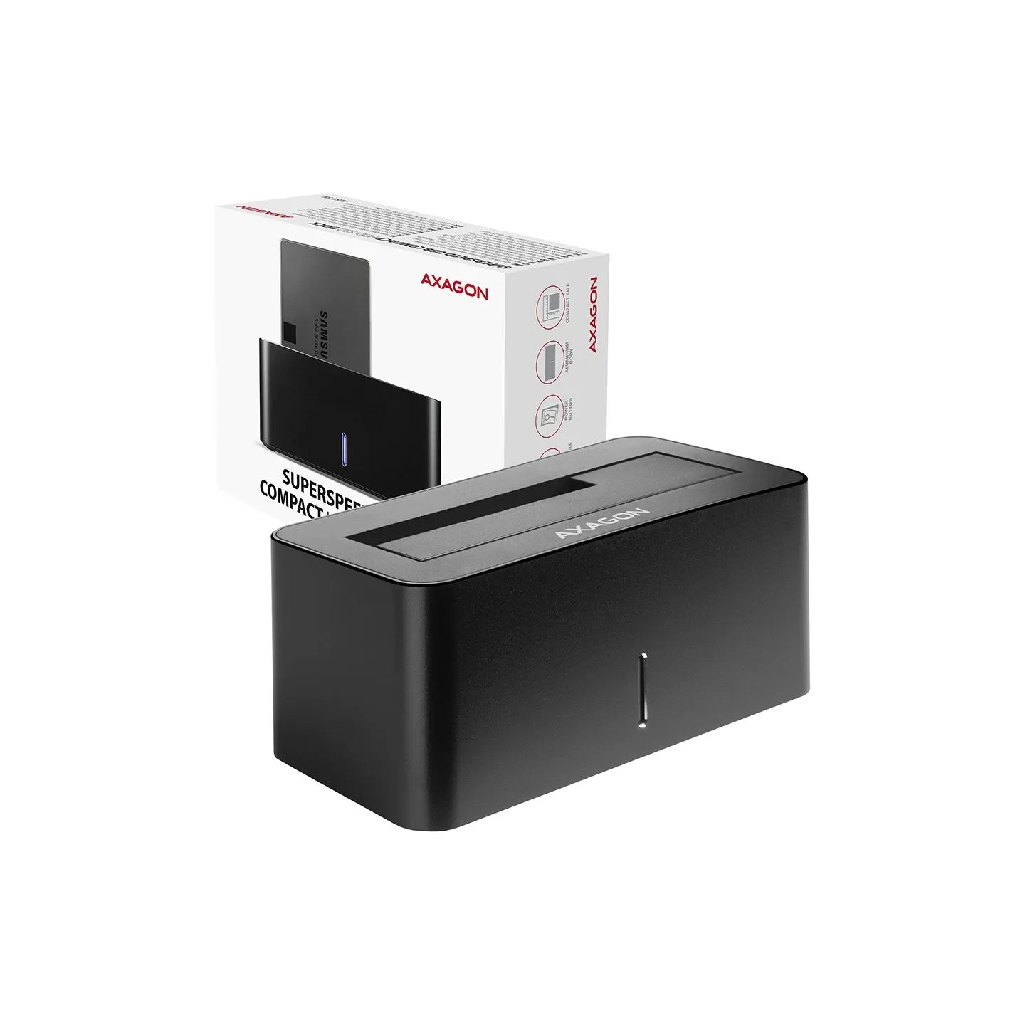 Axagon ADSA-SN USB3.0 - 1x SATA 6G HDD Dock Station, Black