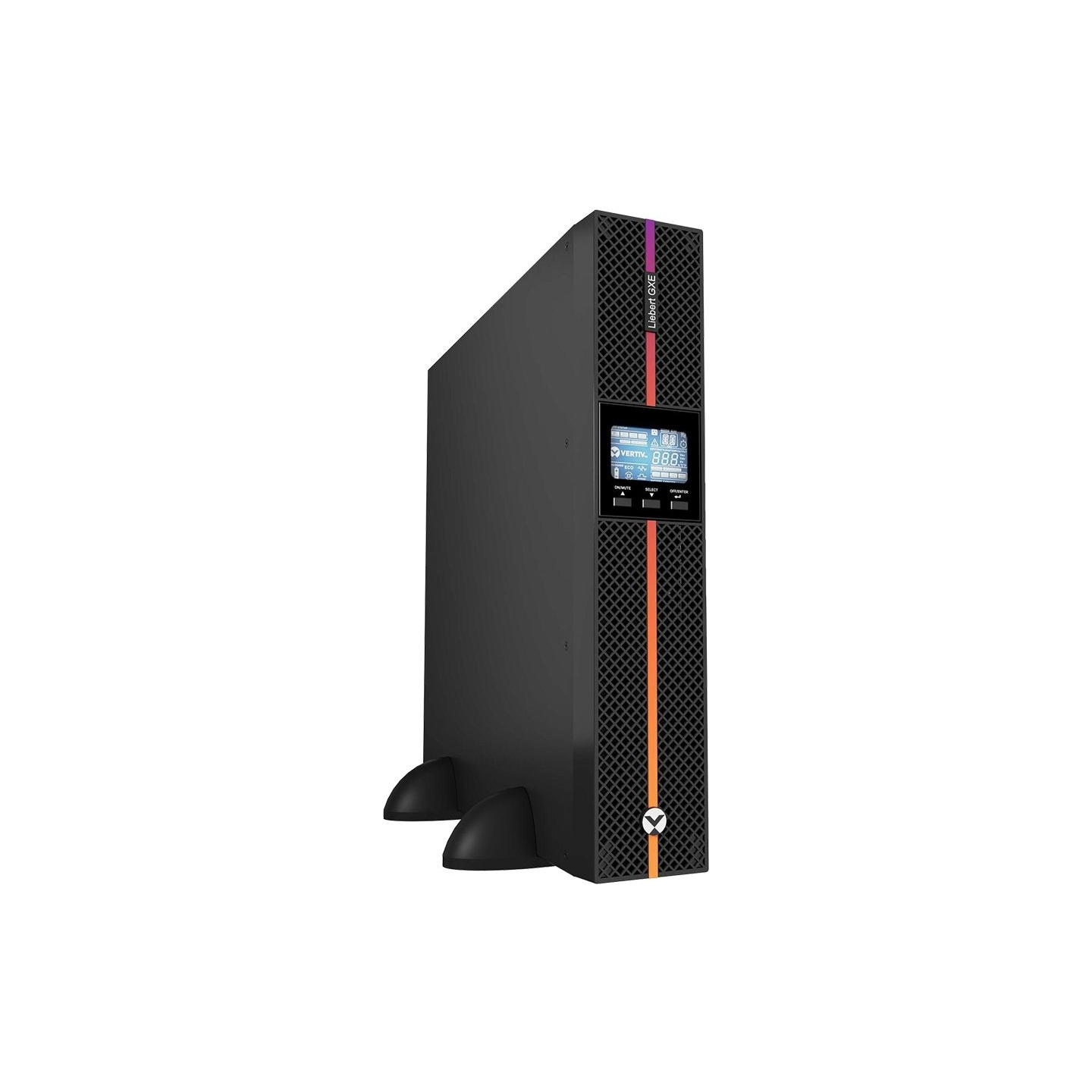 Vertiv Liebert GXE UPS 3kVA 1ph UPS 230V Rack/Tower W/Batteries, C20 input/C13 x 8 output + C19 x 1, 2-year warranty. With rack 